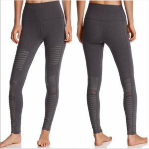 Alo Yoga Moto leggings high waist Medium NWT steel gray/ anthracite